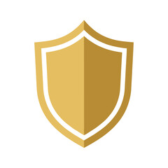 Gold Shield Icon Vector