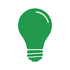 Green Light Bulb Vector