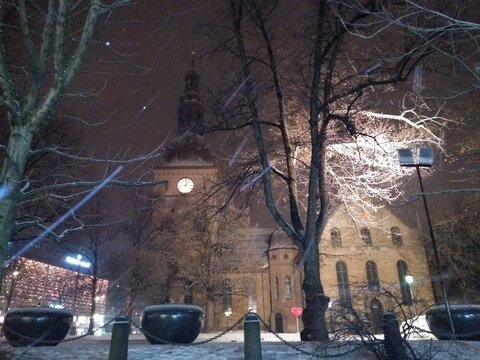 Oslo Norway in winter time season with Snow