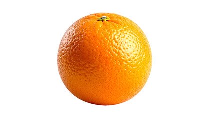 A vibrant, whole orange against a solid black backdrop, showcasing texture and color