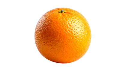 A vibrant, whole orange against a solid black backdrop, showcasing texture and color