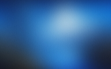 Abstract gradient background with blue grainy effect. Blurred texture with digital noise. 3D rendering