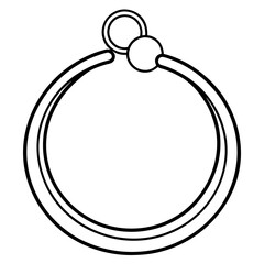 Hoop earring line art vector