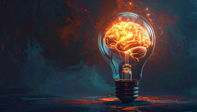 The beautiful light bulb background illustrates an abstract illustration idea