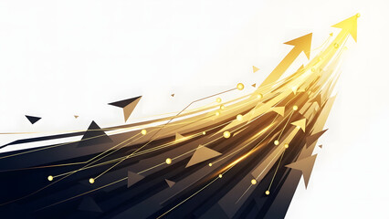 Abstract Financial Growth Concept with Modern Light Flow