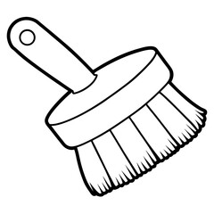 Scrub Brush line art vector