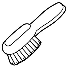 Scrub Brush line art vector