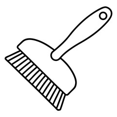 Scrub Brush line art vector