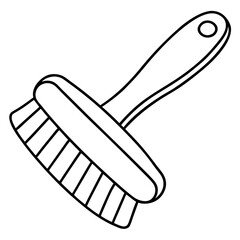 Scrub Brush line art vector
