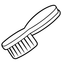 Scrub Brush line art vector