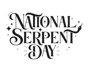 Obraz premium Celebrate National Serpent Day with Snake Vector Illustration Isolated on White Background