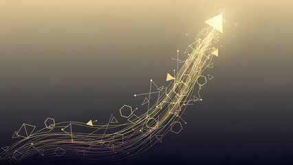 Abstract Financial Growth Concept with Modern Light Flow