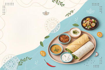 Modern south Indian food poster