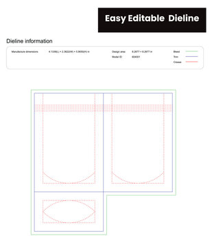 doypack food bag dieline template box dieline die lines packaging custom dieline  box cardboard box dieline pizza box dieline printable product packaging layout,