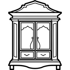 Curio cabinet  vector