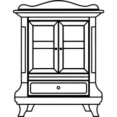 Curio cabinet  vector