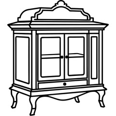 Curio cabinet  vector