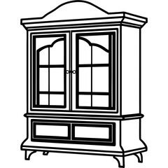 Curio cabinet  vector