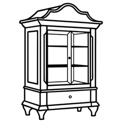 Curio cabinet  vector