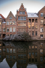 Fototapeta premium The outdoors in Ghent during the winter. 