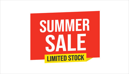 summer sale limited stock sale banner