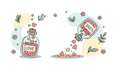 Vintage valentine decorations