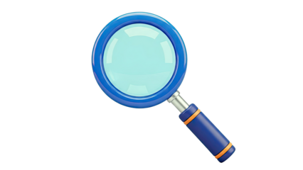 Magnifying Glass with Blue Frame and Handle