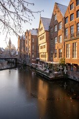 Naklejka premium The outdoors in Ghent during the winter. 