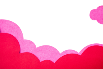 cloud paper cut with transparent space for text