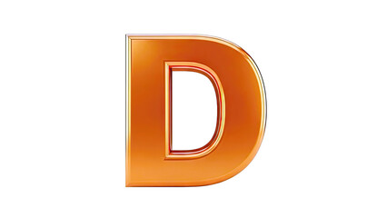 3D Golden Letter D