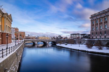 beautiful winter cityscape