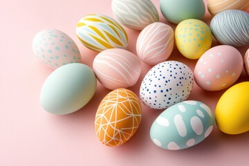 Modern geometric easter eggs arrangement for festive decor inspiration