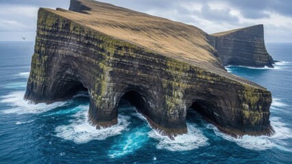 Cliff arch coastal landscape nature travel