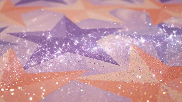 Sparkling star pattern glitter pastel texture shimmer sparkle background festive decorative dreamy soft focus celebration craft abstract close up purple peach sparkle dust shimmer surface