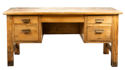 Classic Wooden Office Desk with Storage Drawers