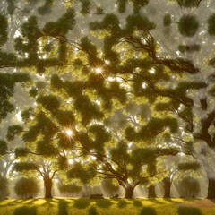 Peaceful Forest Meadow with Sunlight