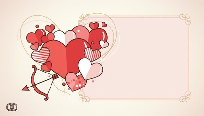 Valentine's day celebration heart decorations digital art heartfelt environment whimsical viewpoint love concept for romantic occasions and joyful moments