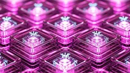 Green circuit board symmetrical pattern with electronic components