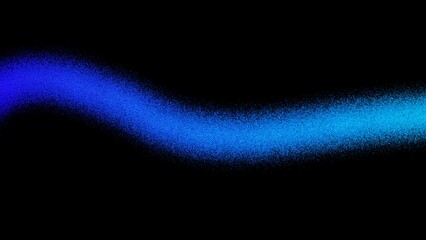 Noisy grainy gradient color flow wave shaped backdrop design. Abstract glowing dust grain noise flow neon gradient multicolour background on dark.