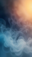 Soft Blue and Orange Swirling Smoke Abstract Background image photo