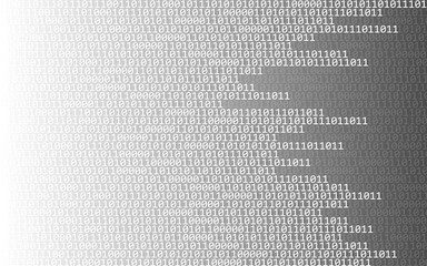 Abstract technology binary code background. Digital binary data, matrix background. Vector Illustration