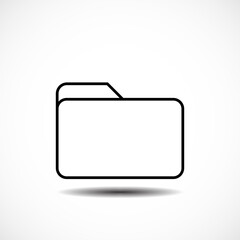 Folder icon isolated on white background, for your web site design, app, logo, UI. Vector illustration