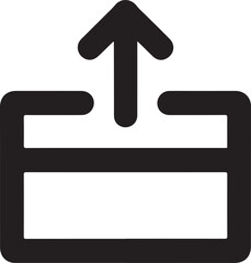 computer monitor icon with white arrow pointing up