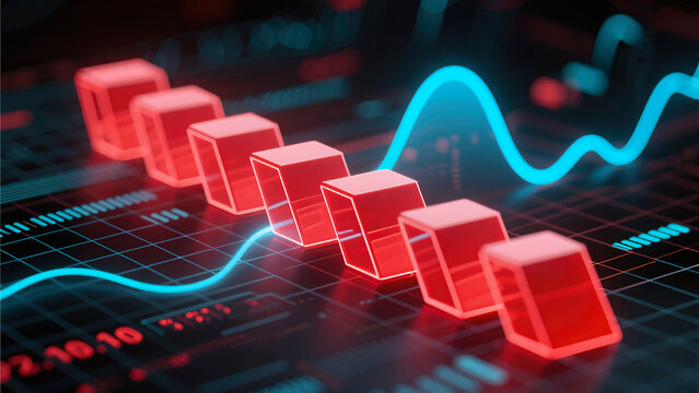 Dynamic market volatility financial risk management economic stability stock price fluctuation digital trading algorithm profit projection investment portfolio diversification business outlook