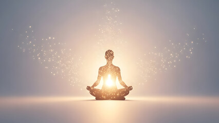 Inner Peace and Mindfulness Concept with Soft Abstract Light