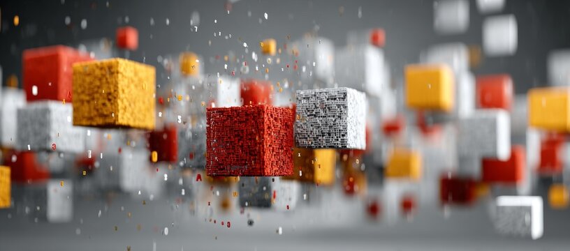 The background of random math numbers appears in image technology