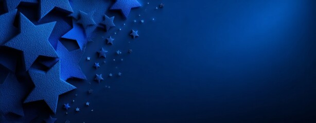 A blue gradient backdrop featuring a halftone star pattern, designed as a template for an America‑themed 4th of July or Memorial Day wallpaper