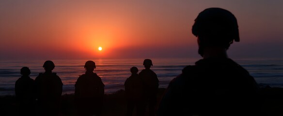 The marines face the dawn filled with determination and tense anticipation for coastal training.