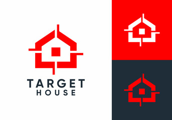 target home logo. real estate business agent symbol design concept