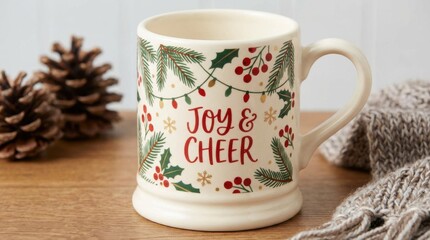 This jolly christmas mug design template is a canvas for holiday cheer and creativity